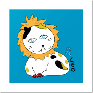 Leo zodiac funny cat Posters and Art